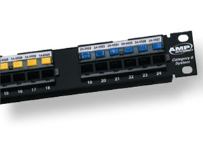 AMP XG Category 6A Patch Panel, Unshielded, 24-Port, SL